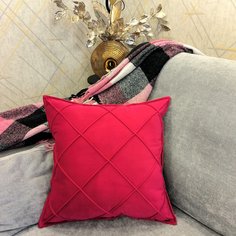 Подушка декоративная Plush Pillow ромб45х45х45 бордовый