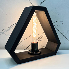 Светильник настольный WoodLoft23 в стиле Лофт WL13-1 black