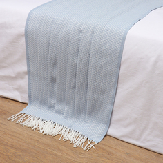 Плед VLADILux Decor 140х200см 13BOUCLE белый ярко-голубой