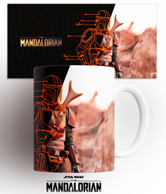 Кружка с принтом Мандалорец the Mandalorian Звездные войны 330 мл No Brand