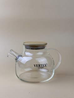 Чайник заварочный стеклянный с крышкой из бамбука VERTEX SANTORINO