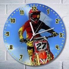 Настенные часы Бруталити УФ Спорт мотокросс - 1292