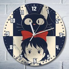Настенные часы Бруталити УФ аниме Ведьмина служба доставки - 1360