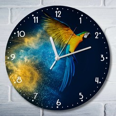 Настенные часы Бруталити УФ животные птицы попугай - 3080