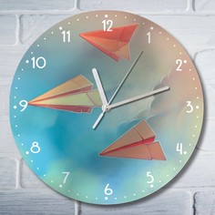 Настенные часы Бруталити УФ небо самолетики милота - 3247