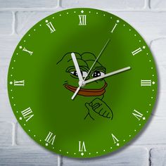 Настенные часы Бруталити УФ мемы лягушка пепе - 7239