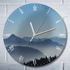 Настенные часы Бруталити УФ пейзаж горы - 7161