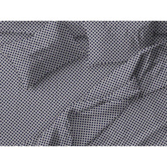 Простыня на резинке Ивановотекстиль 160х200 см бязь Виши темно-синий, борт 25 см