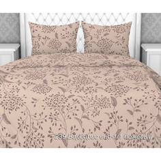 Простыня на резинке Ивановотекстиль 90х200 см бязь Барбарис бежевый, борт 25 см