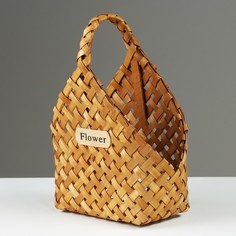 Корзина плетеная 23 х 12 х 7 х 22/28 см секвойя No Brand