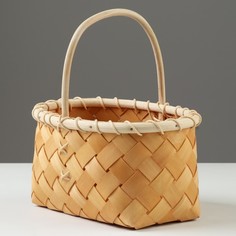 Корзина плетеная 21 х 13,5 х 12/23,5 см секвойя No Brand