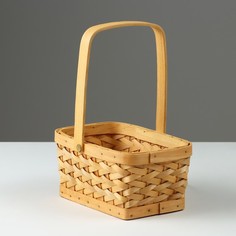 Корзина плетеная 19,5x13x9,5/24 см секвойя No Brand