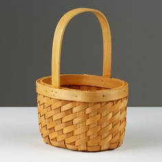 Корзина плетеная 18x15x12/25 см секвойя No Brand