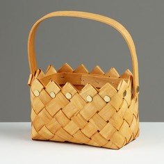 Корзина плетеная 17 х 13 х 11/23 см секвойя No Brand