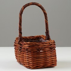 Корзина плетеная 16x13x9,5/21,5 см ротанг No Brand
