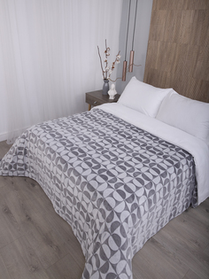 Плед плюшевый Tessolo Home Полукруг 200x220 серый MV93361/11GYTH