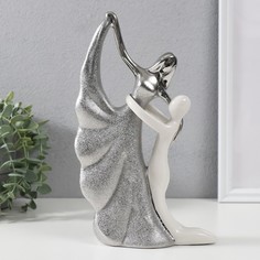 Сувенир керамика Вальс серебристо-белый 246х15х7 см No Brand