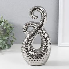 Сувенир керамика Абстракция. Щупальца серебро 12,5х7х25 см No Brand