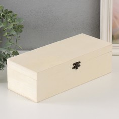 Шкатулка Прямоугольная 9703477 замок пряжка 26х11х8 см No Brand