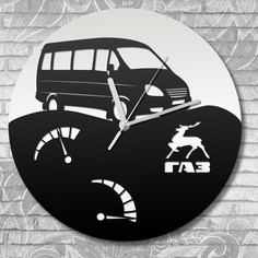 Настенные часы Бруталити деревянные бесшумные авто - 125