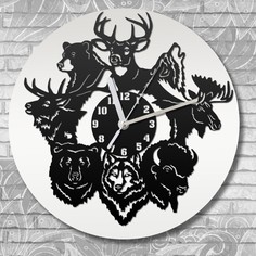 Настенные часы Бруталити деревянные бесшумные животные - 44