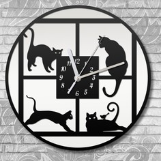 Настенные часы Бруталити деревянные бесшумные животные - 50