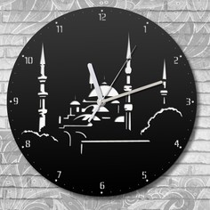 Настенные часы Бруталити деревянные бесшумные дворец мечеть стамбул - 609