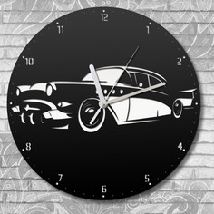 Настенные часы Бруталити деревянные бесшумные машины авто - 576