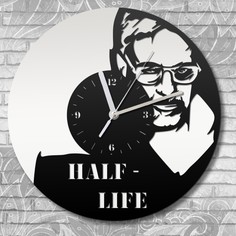 Настенные часы Бруталити деревянные бесшумные халф лайф half life - 316