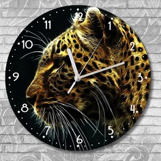 Настенные часы Бруталити УФ животные гепард ягуар - 3000