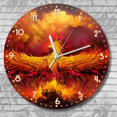Настенные часы Бруталити УФ фэнтези феникс пепел алара - 3164