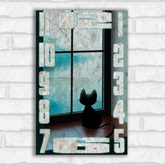 Настенные бесшумные часы Бруталити ОСП животные кот котенок милота - 1020