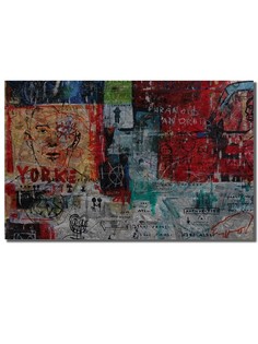 Картина музыка radiohead радиохед, том йорк 5385, интерьерная на рельефной доске No Brand