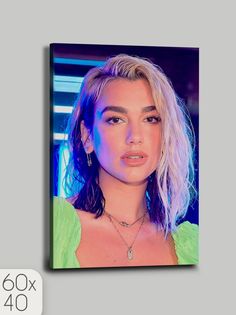 Картина музыка Dua Lipa 1610, интерьерная на холсте No Brand