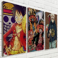 Модульная картина на рельефной доске ОСП аниме Ван Пис One Piece - 1087 No Brand