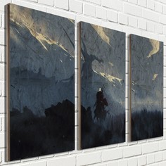 Модульная картина на рельефной доске ОСП игры ведьмак No Brand