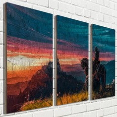 Модульная картина на рельефной доске ОСП игры ведьмак witcher геральт цири - 2310 No Brand