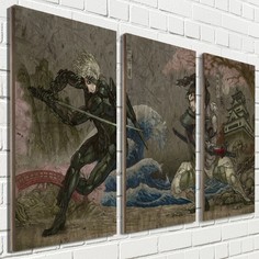 Модульная картина на рельефной доске ОСП игры метал гир райсинг - 2231 No Brand