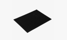Коврик придверный щетинистый 44.5 x 60, черный No Brand
