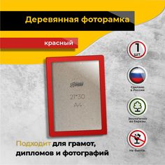 Рамка для фото Аливан 21х30, 1 шт в красном цвете