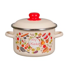 Кастрюля эмалированная СтальЭмаль Моя кухня с крышкой, 5,5 л