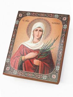 Икона Татиана (Татьяна) Римская, Мученица, под старину, 15х18 см No Brand