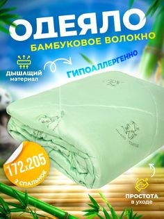 Одеяло Шах облегченное Бамбук двухспальное 172x205 см, 2 спальное
