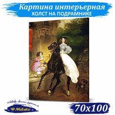 Картина интерьерная на холсте Milato Всадница IP100-1 70x100см