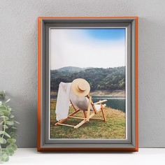 Фоторамка пластик формат А4 Стилиани серая 4,8х26х34,5 см No Brand