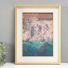 Фоторамка пластик формат А4 Аристея золотая рама 3,3х29,5х38 см No Brand