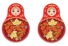 Подставка под горячее 2 шт. Матрешки Клубника ТД Медный Всадник