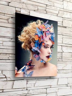 Картина на стекле Postermarket Модель с бабочками AG 40х50 см