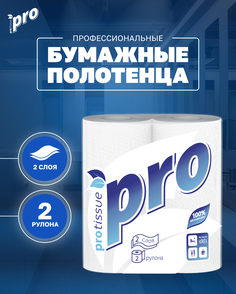 Полотенца бумажные PROtissue C162 двухслойные, 48 рулонов х 15 м