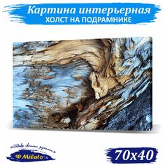 Картина интерьерная на холсте Milato Панно Кора дерева IP74-5 70x40см